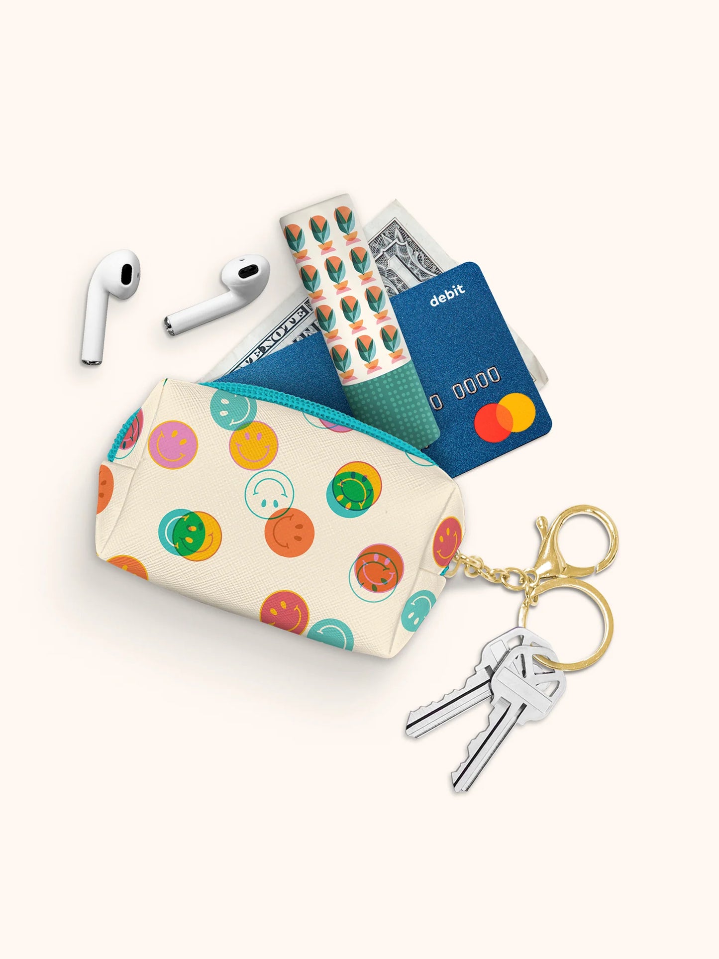 Smiley Trails Keychain Pouch