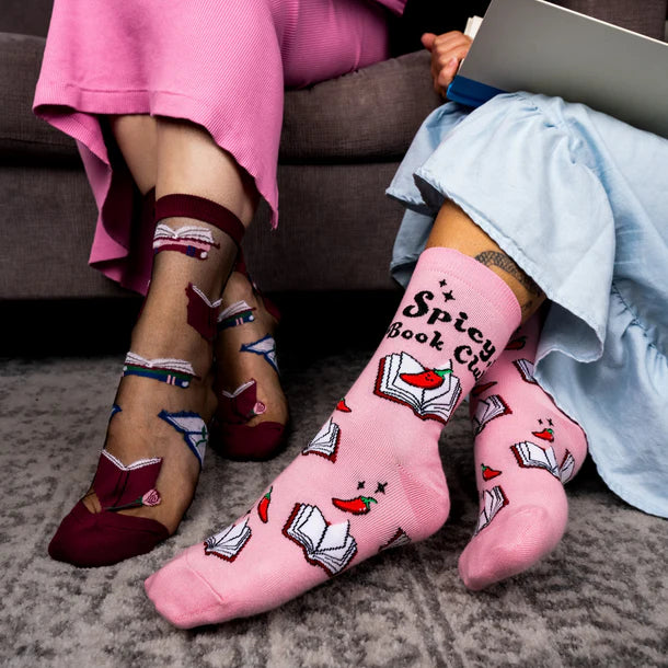 Women's Crew Socks Spicy Book Club