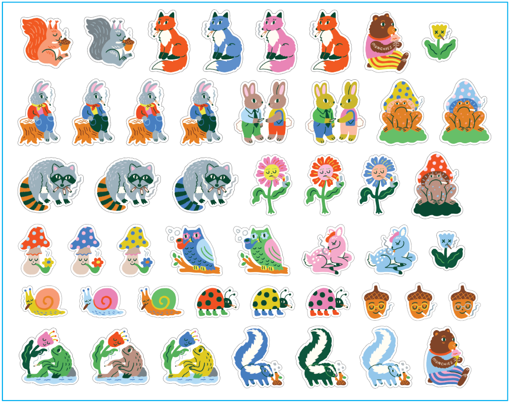 Woodland Critters Sticker Set