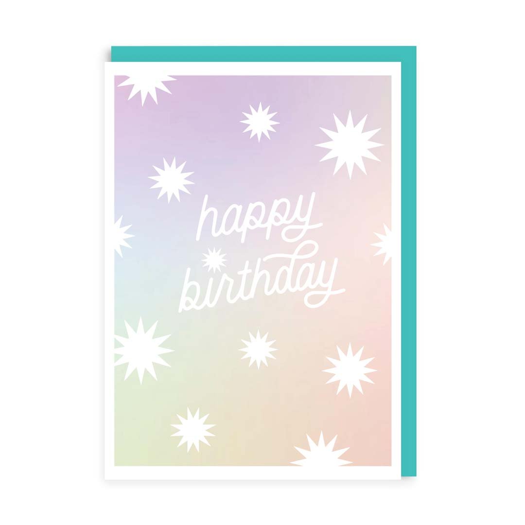 Happy Birthday Star Burst Card