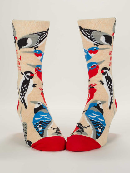 Men's Crew Socks Really Into Birds