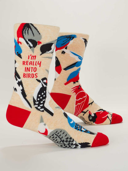 Men's Crew Socks Really Into Birds