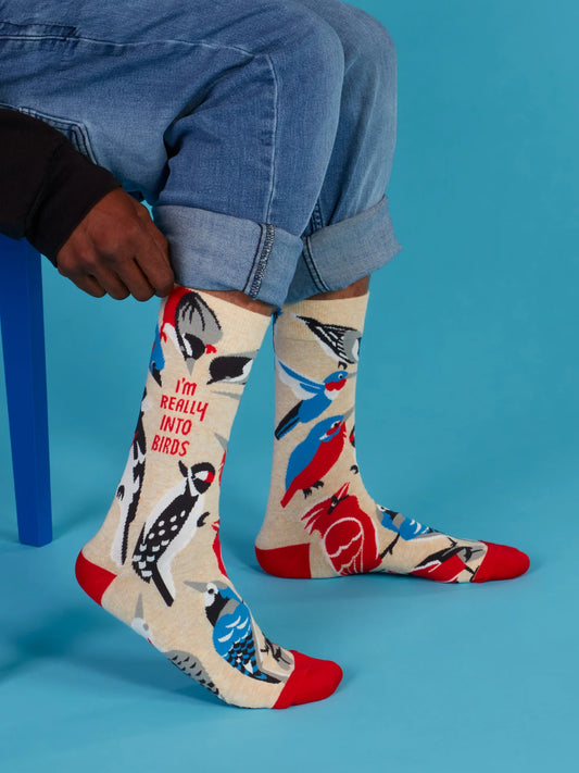 Men's Crew Socks Really Into Birds
