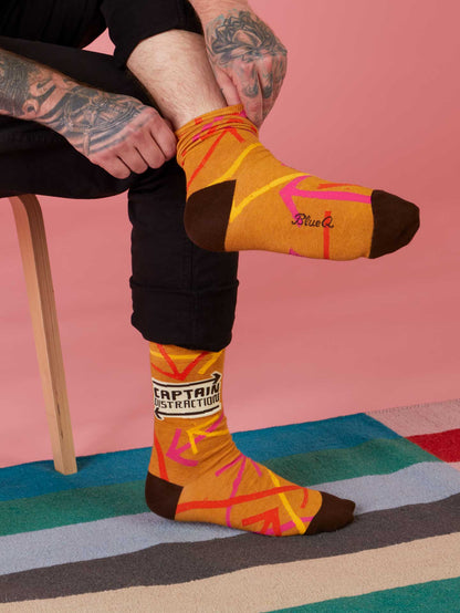 Men's Crew Socks Captain Distraction