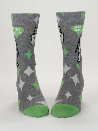 Men's Crew Socks All Puns Intended