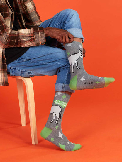 Men's Crew Socks All Puns Intended