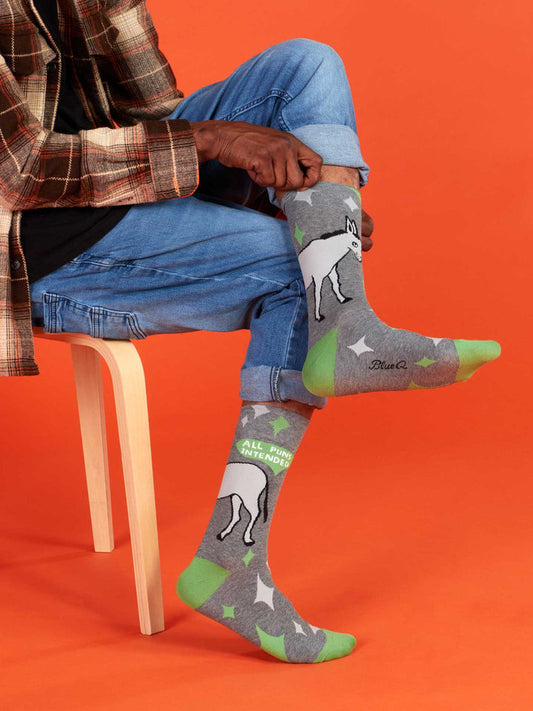 Men's Crew Socks All Puns Intended