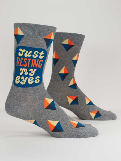Men's Crew Socks Resting My Eyes