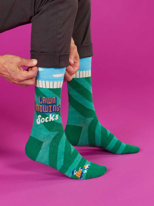 Men's Crew Socks Lawn Mowing