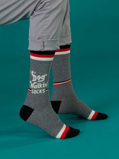Men's Crew Socks Dog Walkin