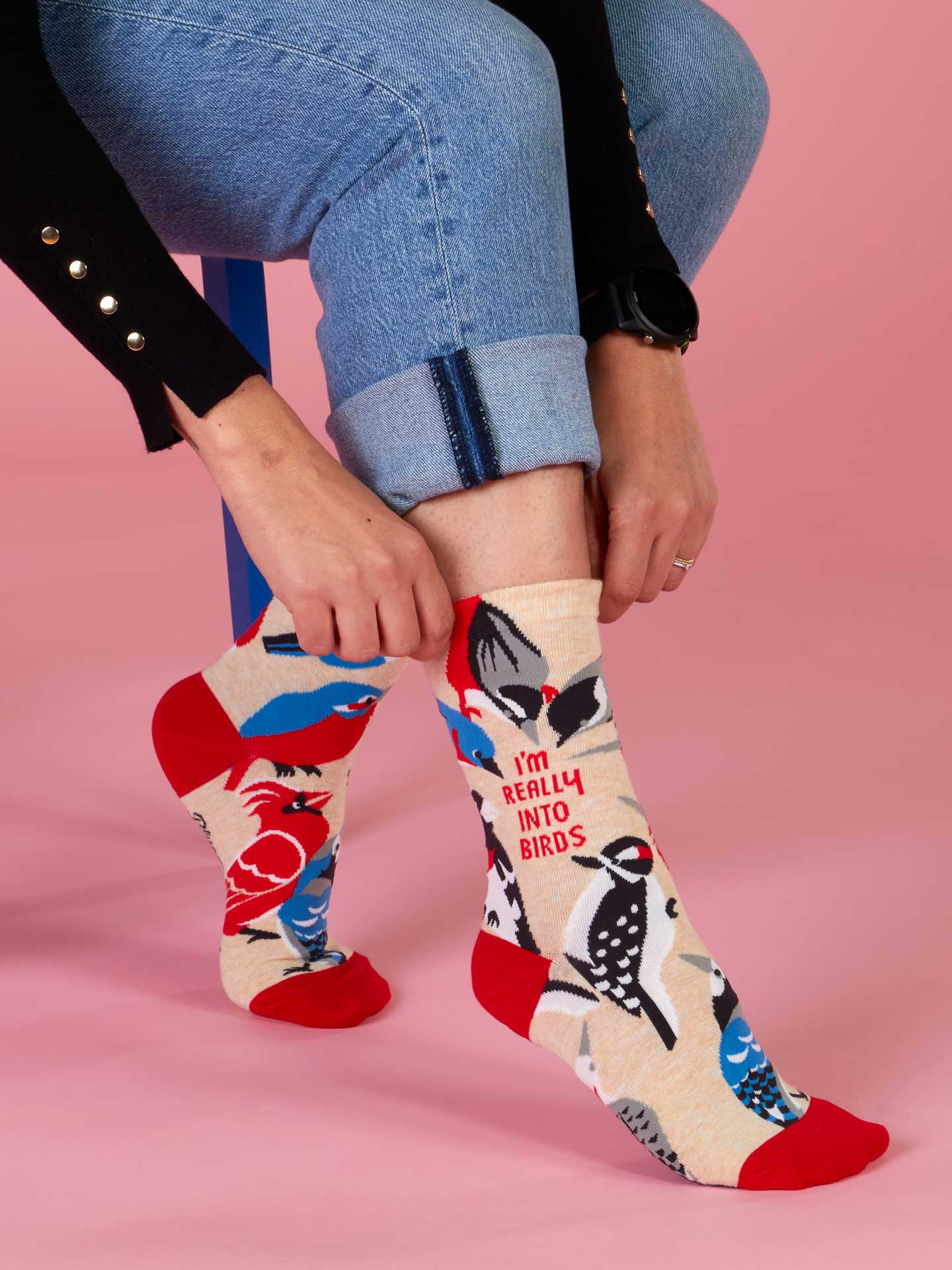 Women's Crew Socks Really Into Birds