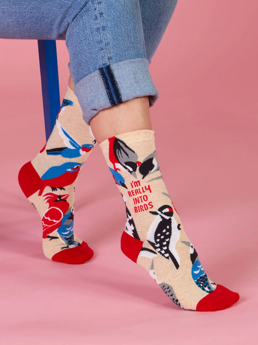 Women's Crew Socks Really Into Birds