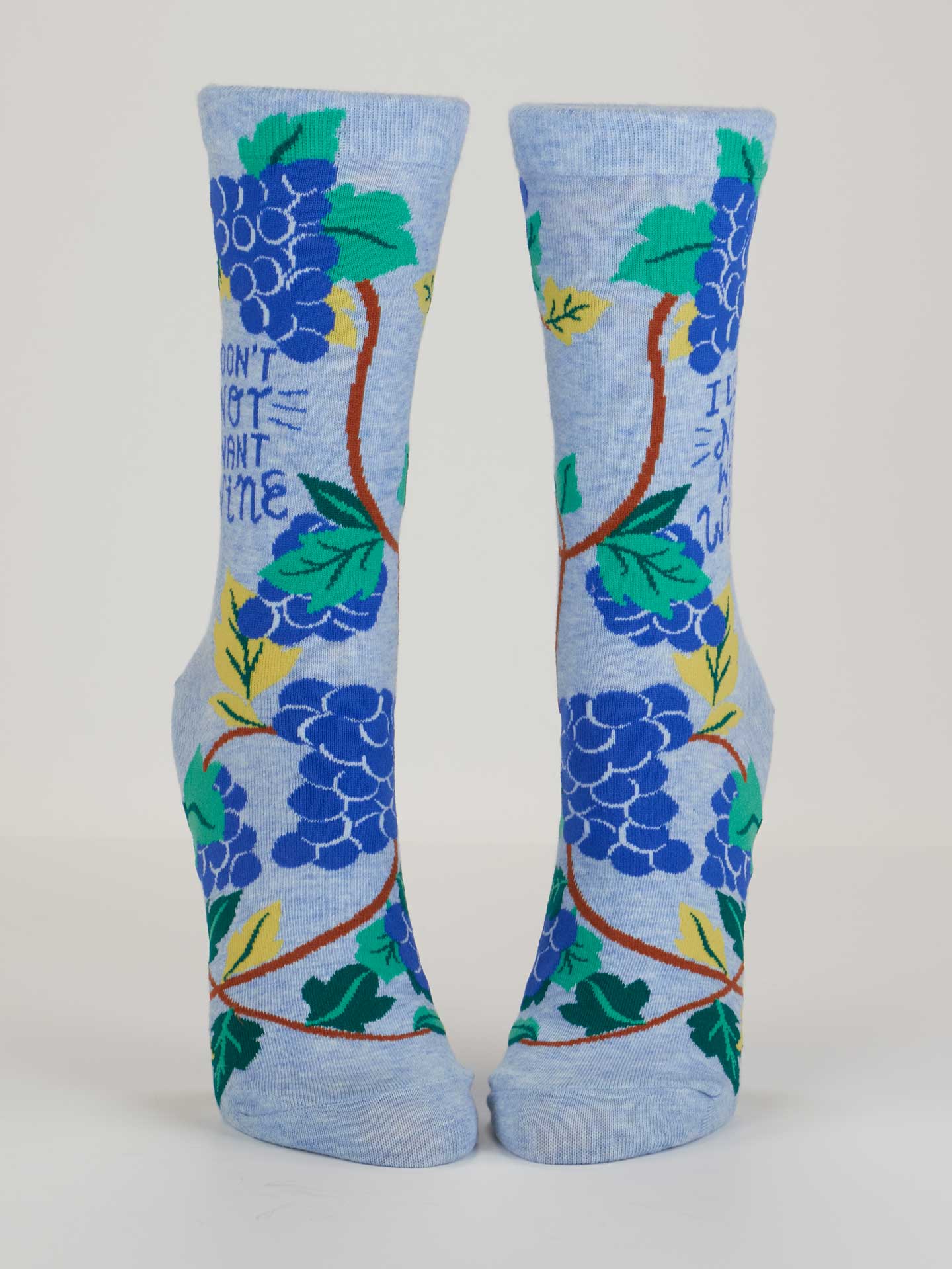 Women's Crew Socks Don't Not Want Wine