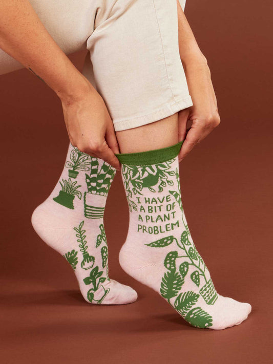 Women's Crew Socks Plant Problem