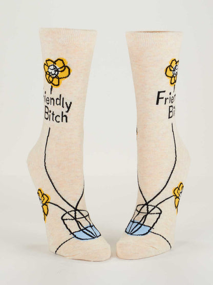 Women's Crew Socks Friendly Bitch
