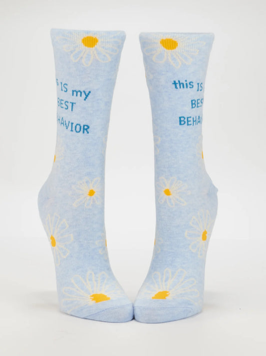 Women's Crew Socks My Best Behaviour