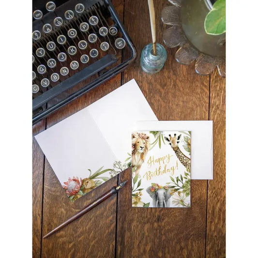 Safari Animal Birthday Greeting Card