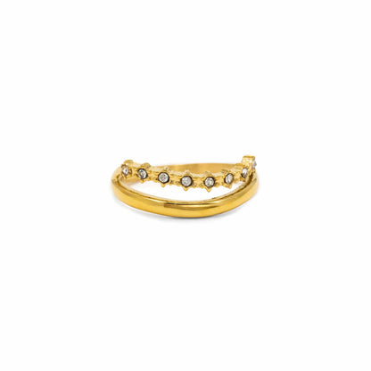 Saturn Double Ring Gold