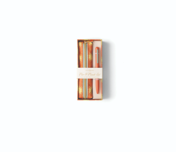 Pen & Pouch Set Terracotta Sun