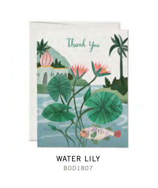 Water Lily Thank You Card