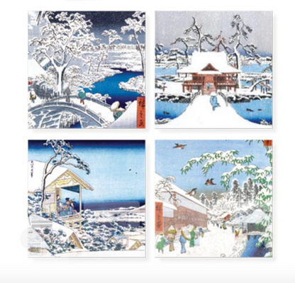 Winter Woodcut Prints Boxed Holiday Cards