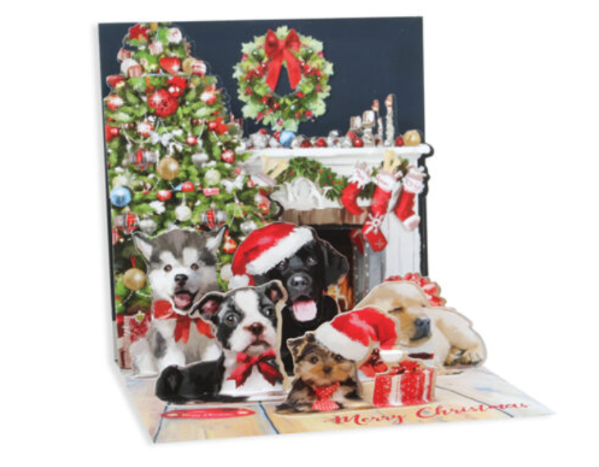 Pop-Up Christmas Puppies Card