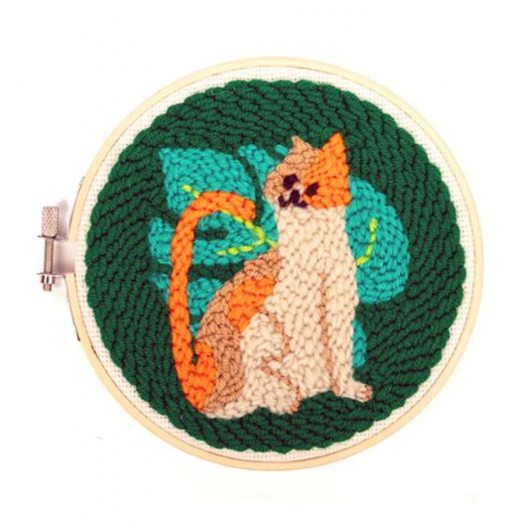 Cat Punch Needle Kit