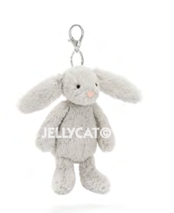 Bashful Grey Bunny Bag Charm