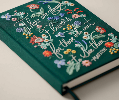 There Are Always Flowers Embroidered Journal