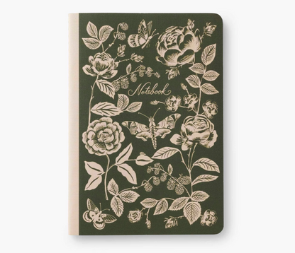 Assorted Set of 3 English Rose Notebooks