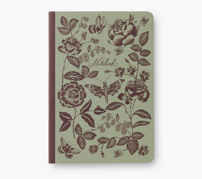 Assorted Set of 3 English Rose Notebooks