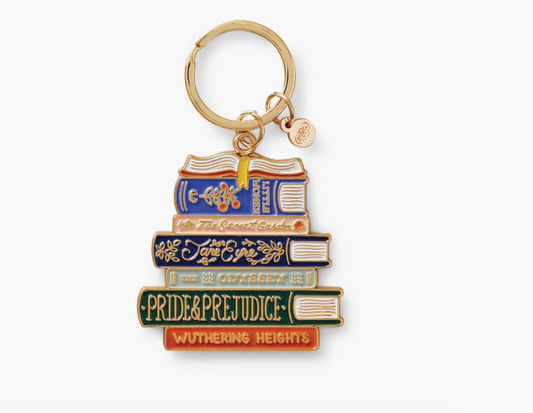 Book Club Enamel Keychain