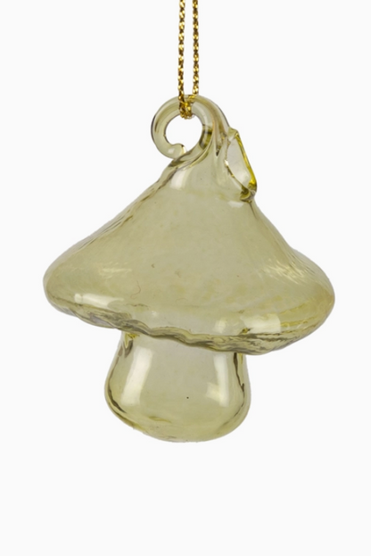 Short Glass Mushroom Ornament