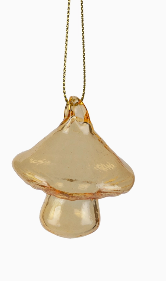 Short Glass Mushroom Ornament