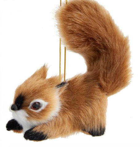 Furry Brown Deer Squirrel Owl Fox Ornament