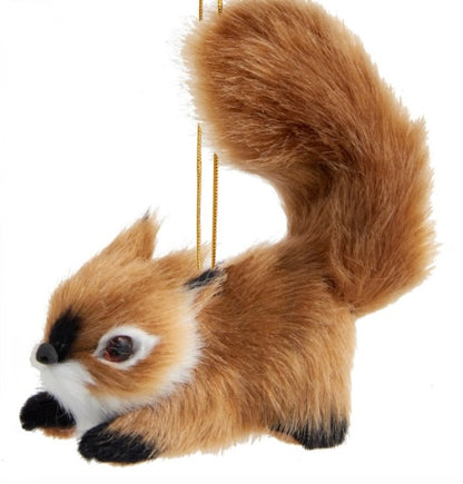 Furry Brown Deer Squirrel Owl Fox Ornament