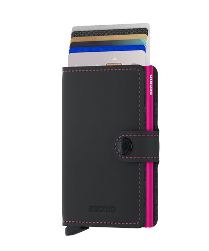 Miniwallet Matte Black & Fuchsia