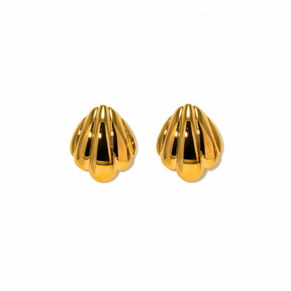 Shell Post Earrings Gold