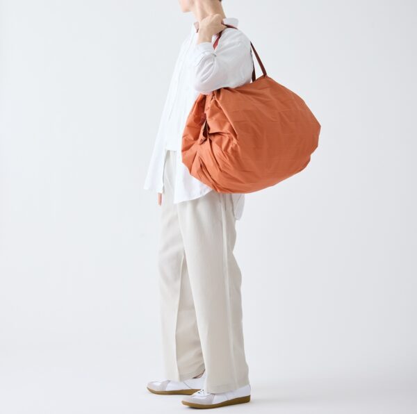 Shupatto Compact Reusable Bag Large Brick Brown