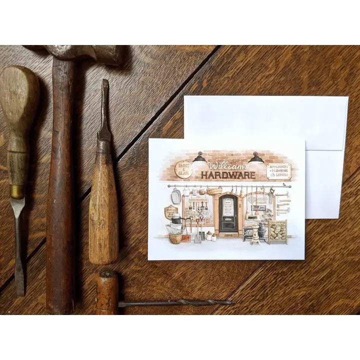 Small Town Vintage Hardware Store Card