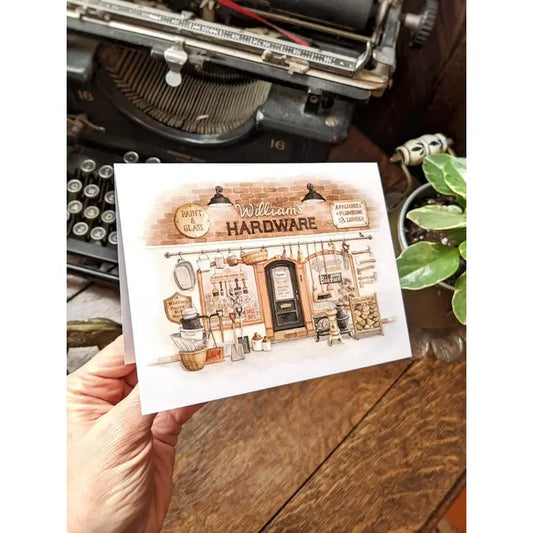 Small Town Vintage Hardware Store Card