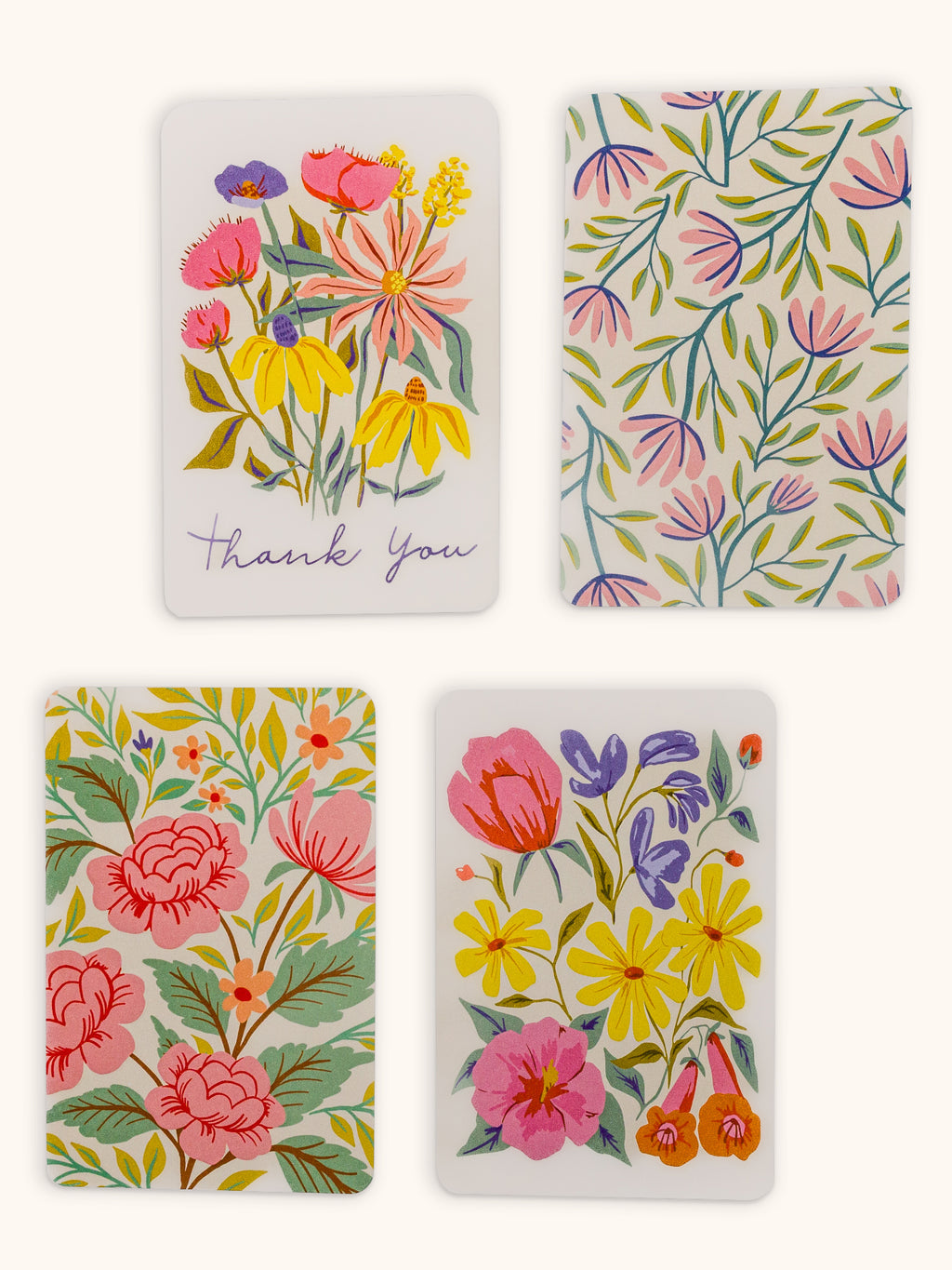 Springtime Blooms Assorted Note Card with Stickers