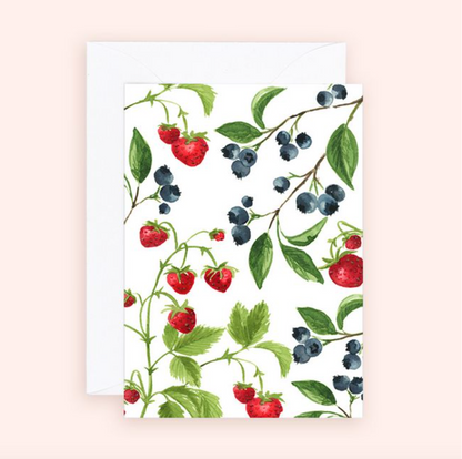 Strawberries and Blueberries Enclosure Card