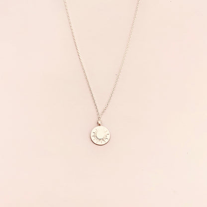 Sunburst Medallion Sterling Silver Necklace