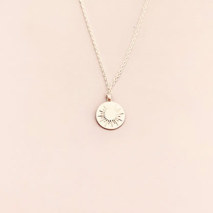 Sunburst Medallion Sterling Silver Necklace