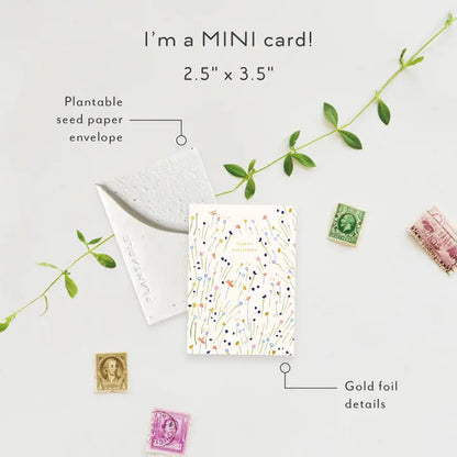 Sweetest Stems Sprout Mini Greeting Card