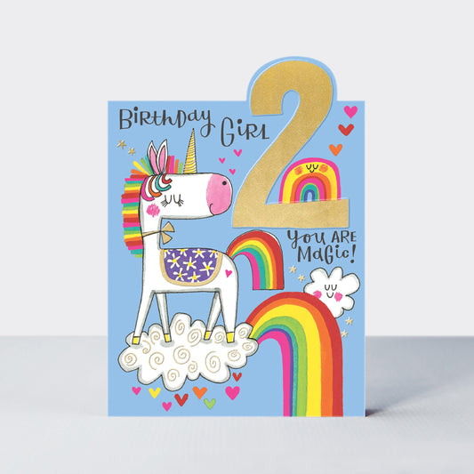 2nd Birthday Unicorn Card