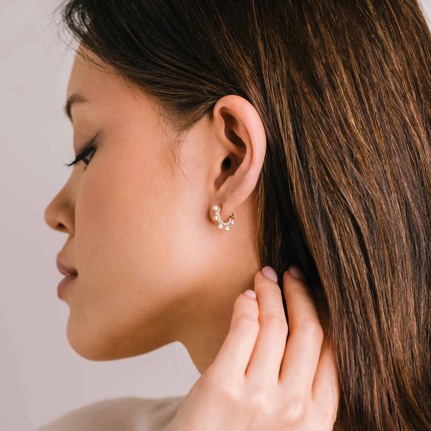 Talia Hoop Earrings Clear