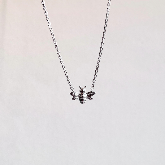 Small Bee Sterling Silver Necklace