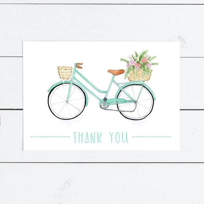 Thank You Bicycle Floral Greeting Card